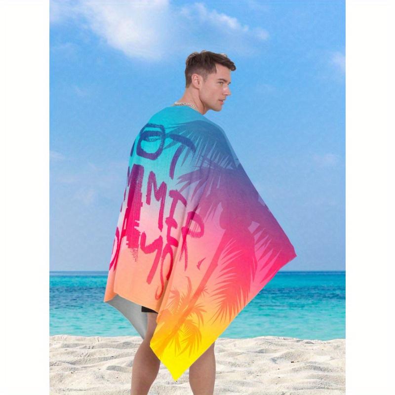 1pc Ultra Fine Fiber Beach Towel Starfish Beach Summer Holiday Quick-Drying Bath Towel Ren, Travel, Summer, Sports, Swimming, Swimming Pool