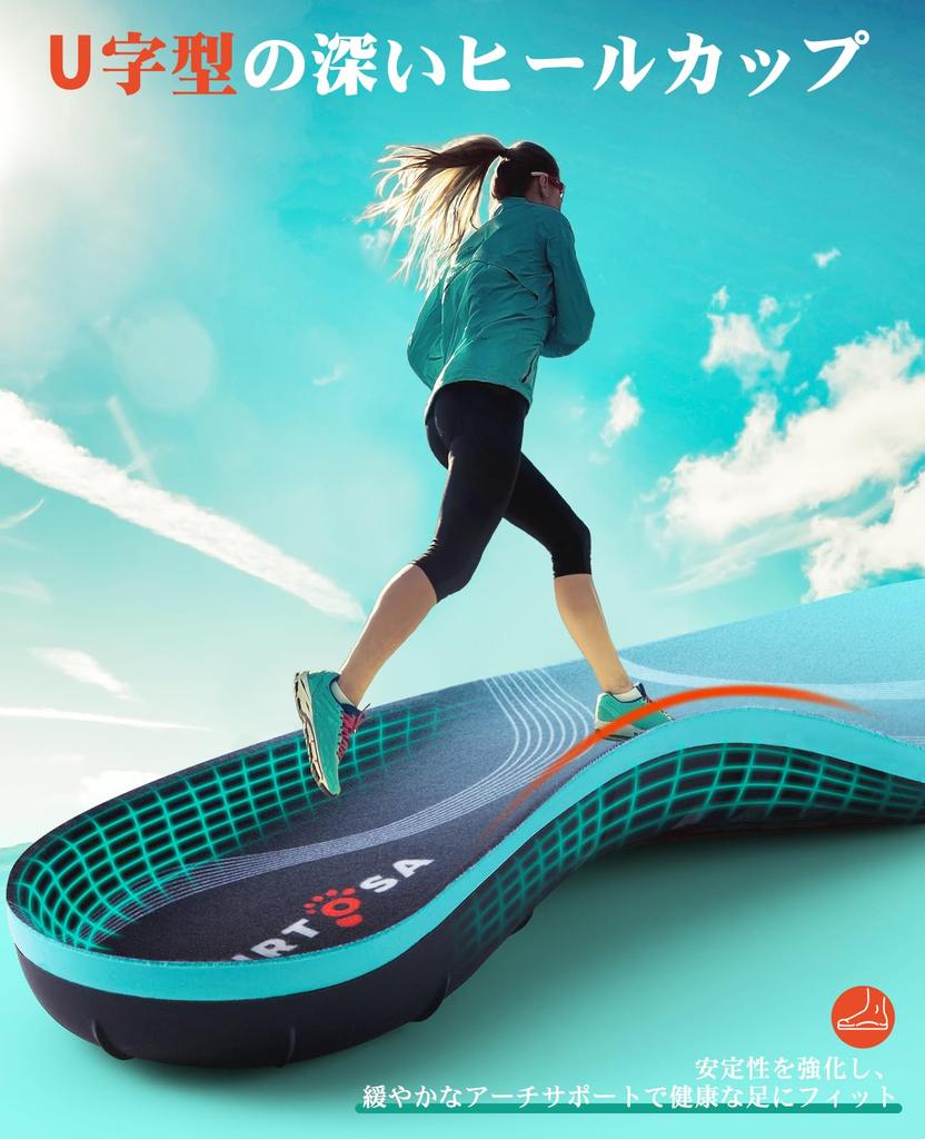 Ergonomic Arch Support Insoles for and Standing Features Shock Arch and Memory Foam and Adjustable Size for Both Men and Standing, Running, Work.