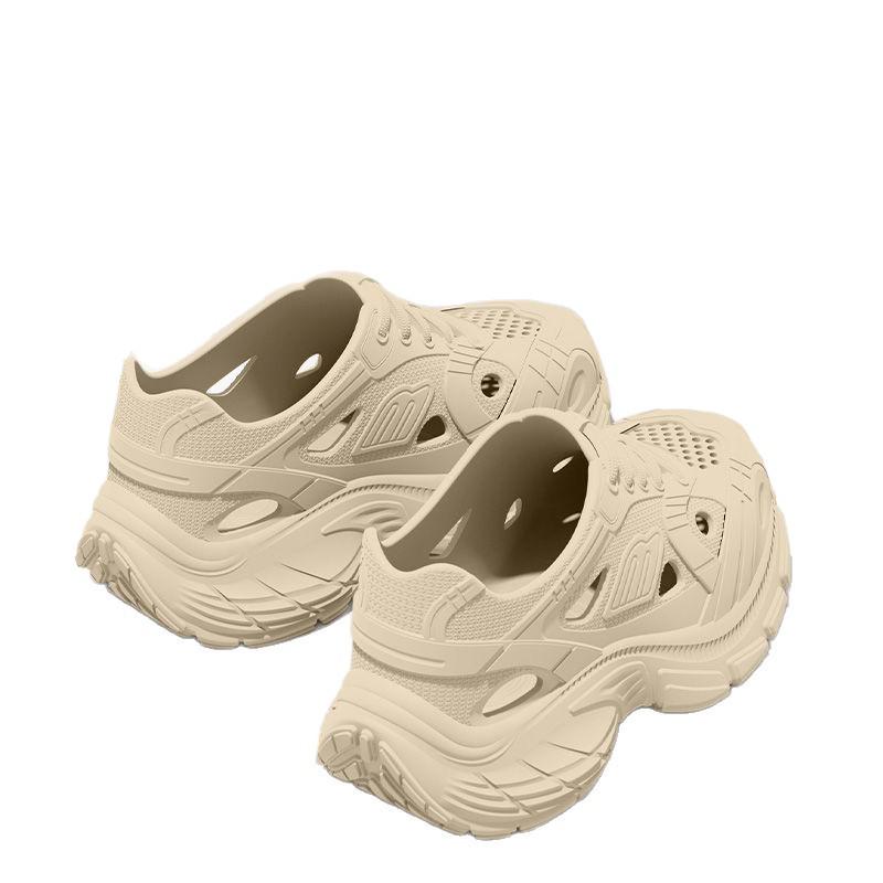 Women's Non-Slip Thick Sole Beach Sandals – Summer Closed-Toe, Height-Increasing Dad Sandals