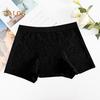 Women's Cotton Menstrual Briefs 4-Layer Leak-Proof Middle Waist Period Underwear Nighttime Absorbent Boyshorts for Heavy Flow Ladies Girls