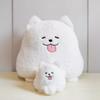 Cute Puppy Samoyed Plush Doll Soft Pillow Dog Plush Toy Lovely Stuffed Dog Keychain  Bag Pendant