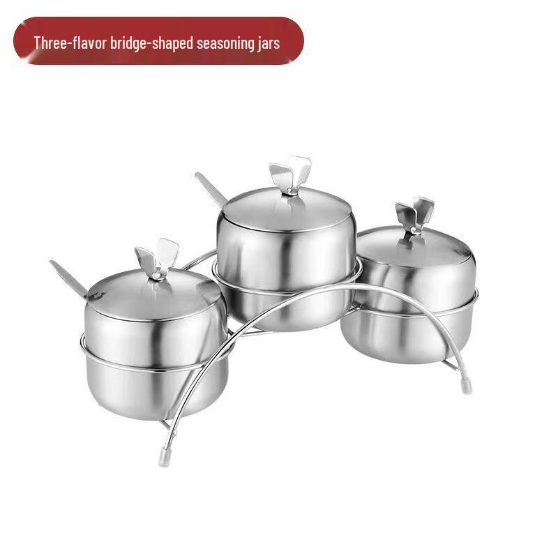 Hanlu 304 Stainless Steel Food-Grade Spice Jar Set