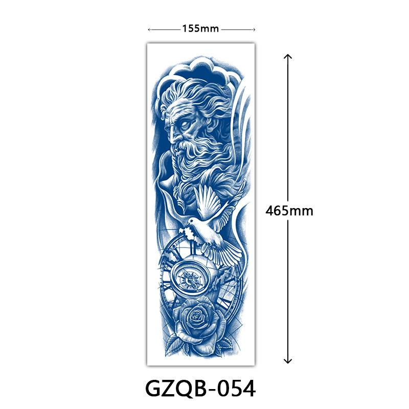 Herbal Tattoo Stickers, Semi-Permanent Tattoo Stickers, Herbal Juice Full Arm Tattoo Stickers