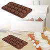 Chocolate Molds 15-Cavity Chocolate Silicone Mold Multi-Purpose Soap Mould for Christmas Birthday Cookie Cake Dessert Soap