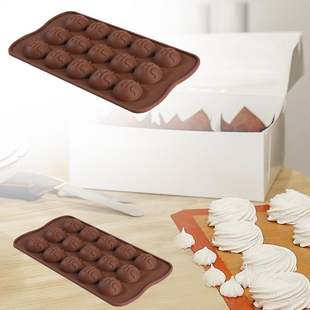Chocolate Molds 15-Cavity Chocolate Silicone Mold Multi-Purpose Soap Mould for Christmas Birthday Cookie Cake Dessert Soap
