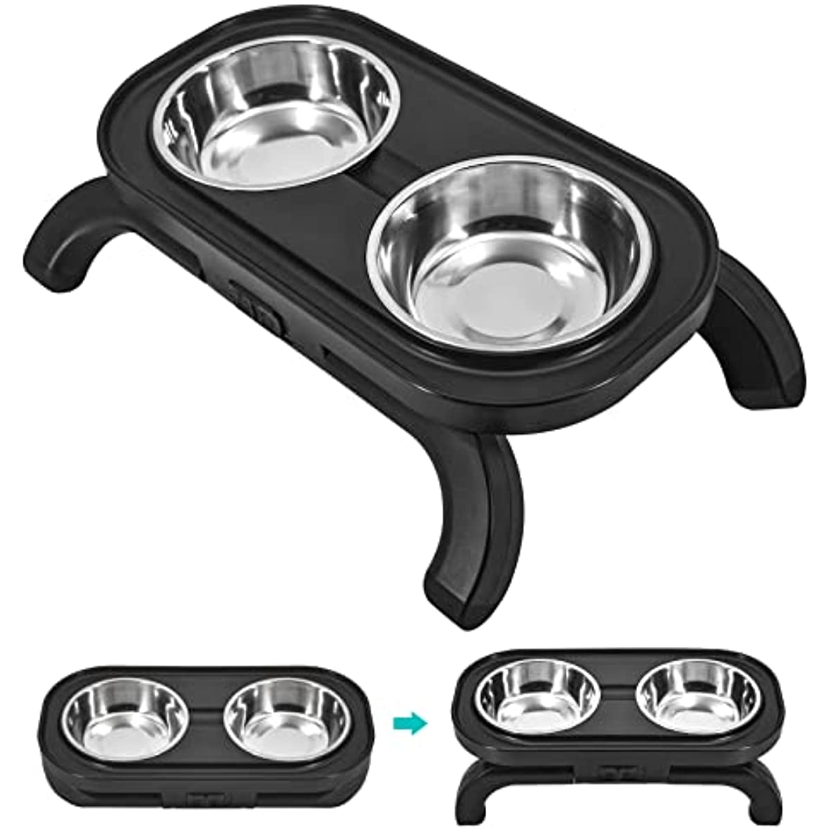 

ATUBAN Приподнятые миски для кошек для еды и воды Приподнятая миска для кошачьей еды, миска для кошек Непроливающаяся посуда для кошек Миска для кошек с защитой от муравьев Миски для котят