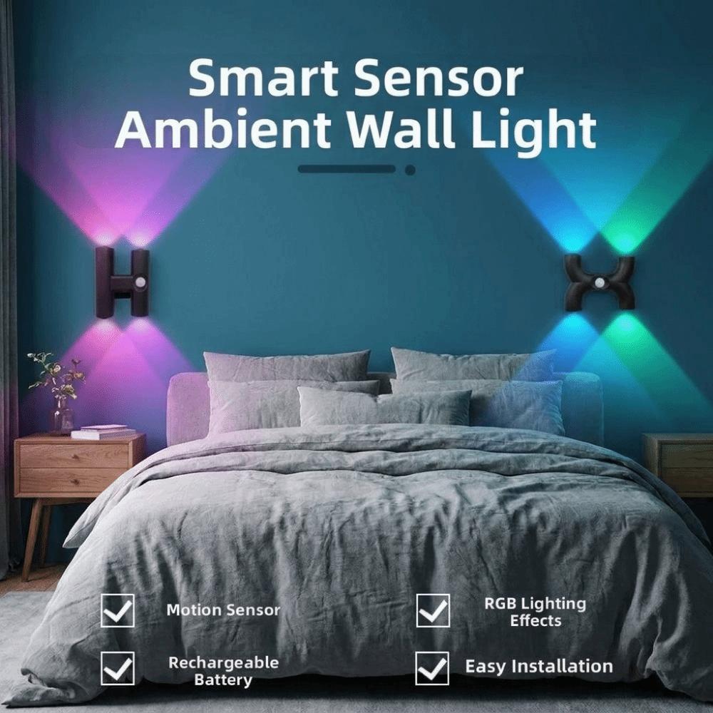 Smart Sensing Induction Wall Lamp USB Charging Rechargeable Wall Light Bedroom