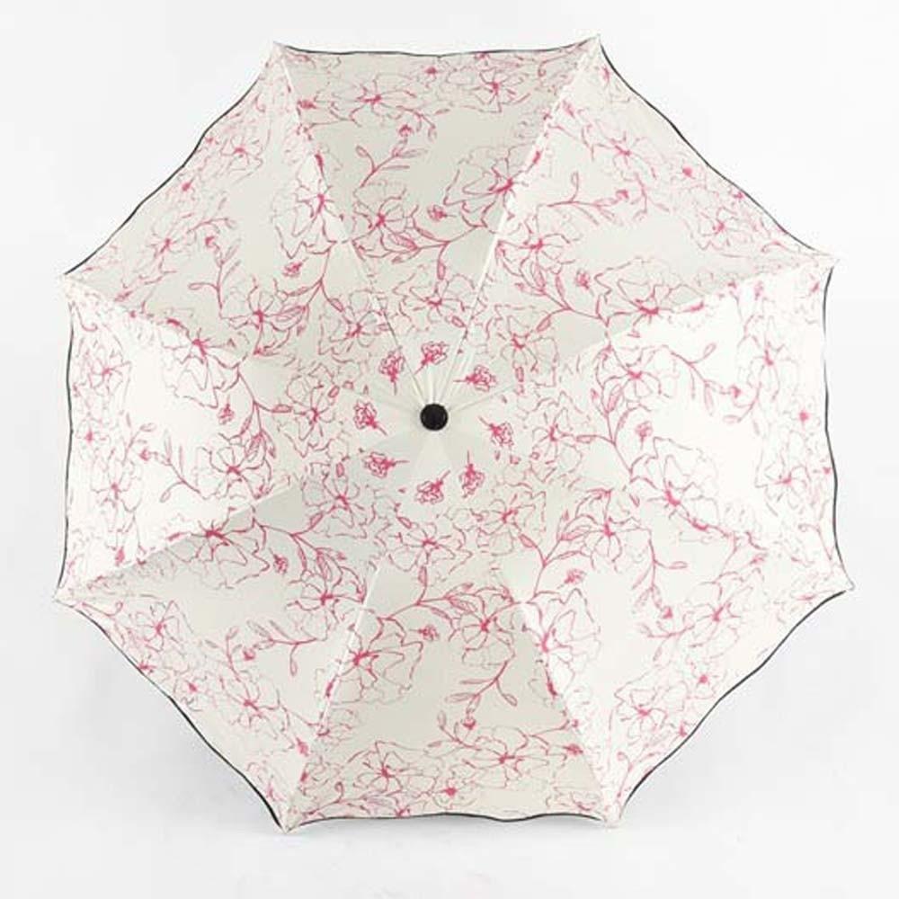 Flower Shaped Design Hibiscus Printed Umbrella High-end anti-UV Protection Brolly  Couple