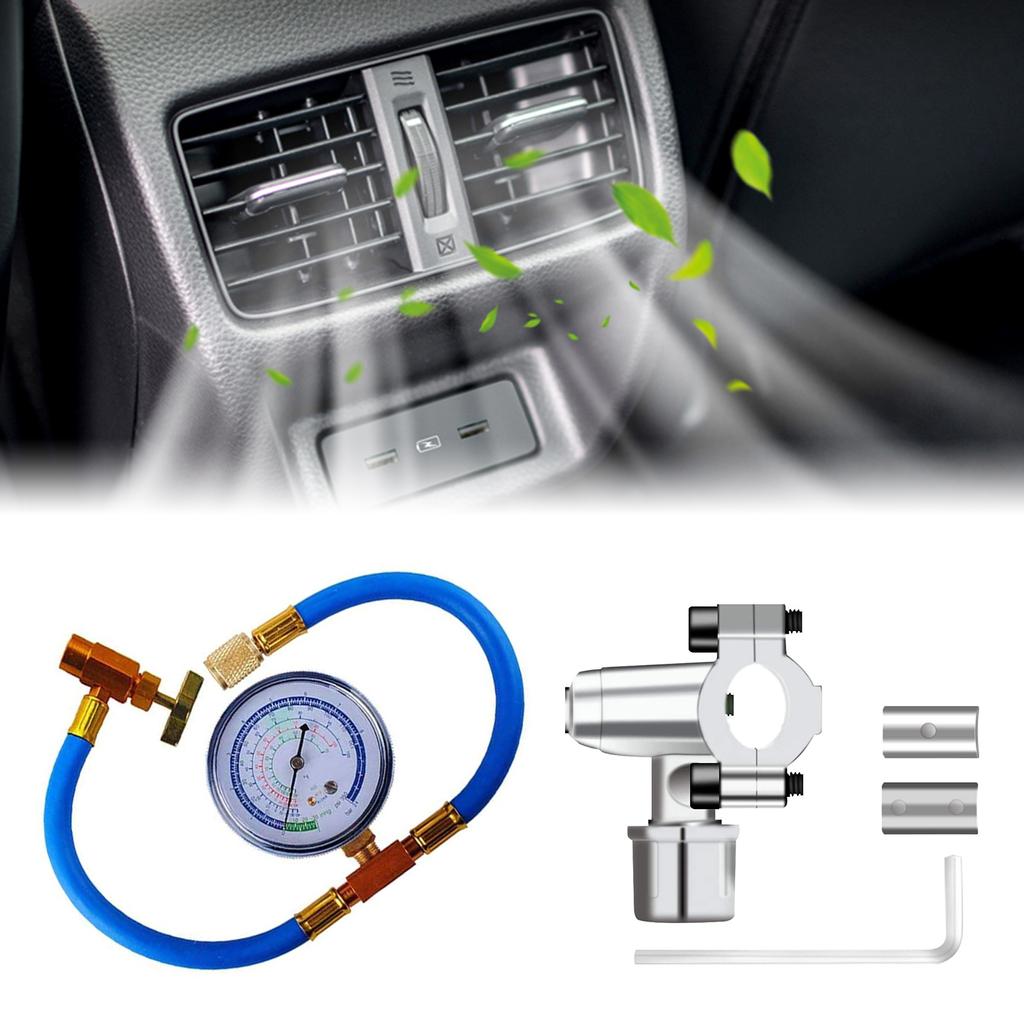 Car Air Conditioner Refills Needle Valves Charging Solution Metal Piercing Valves  Tool for R134a Maintenance