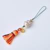 Chinese Ink Wash Lacquer Gourd Tassel Pendant Hand-woven Phone Lanyard with Song Brocade Bag Charm – Intangible Cultural Heritage