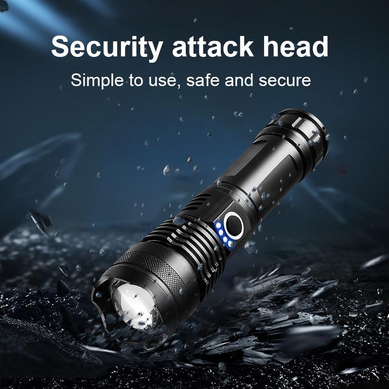 10,000 Lumens Super High Power LED Flashlight Waterproof Portable Hand Light