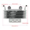 Universal 5 Row Motorcycle Oil Cooler Aluminum Engine Oil Radiator Cooling System for 125cc 150cc 200cc 250cc Dirt Bike