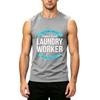 Men's Sleeveless Casual Tank Top Muscle Shirt Printed Workwear Summer Lightweight Workout Gym Tee
