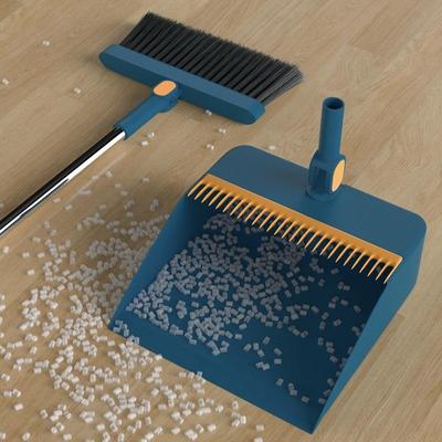 Set scopa e paletta per la casa, set combinato paletta e scopa verticale, pulizia dei peli di animali domestici del pavimento in legno della cucina dell'ufficio