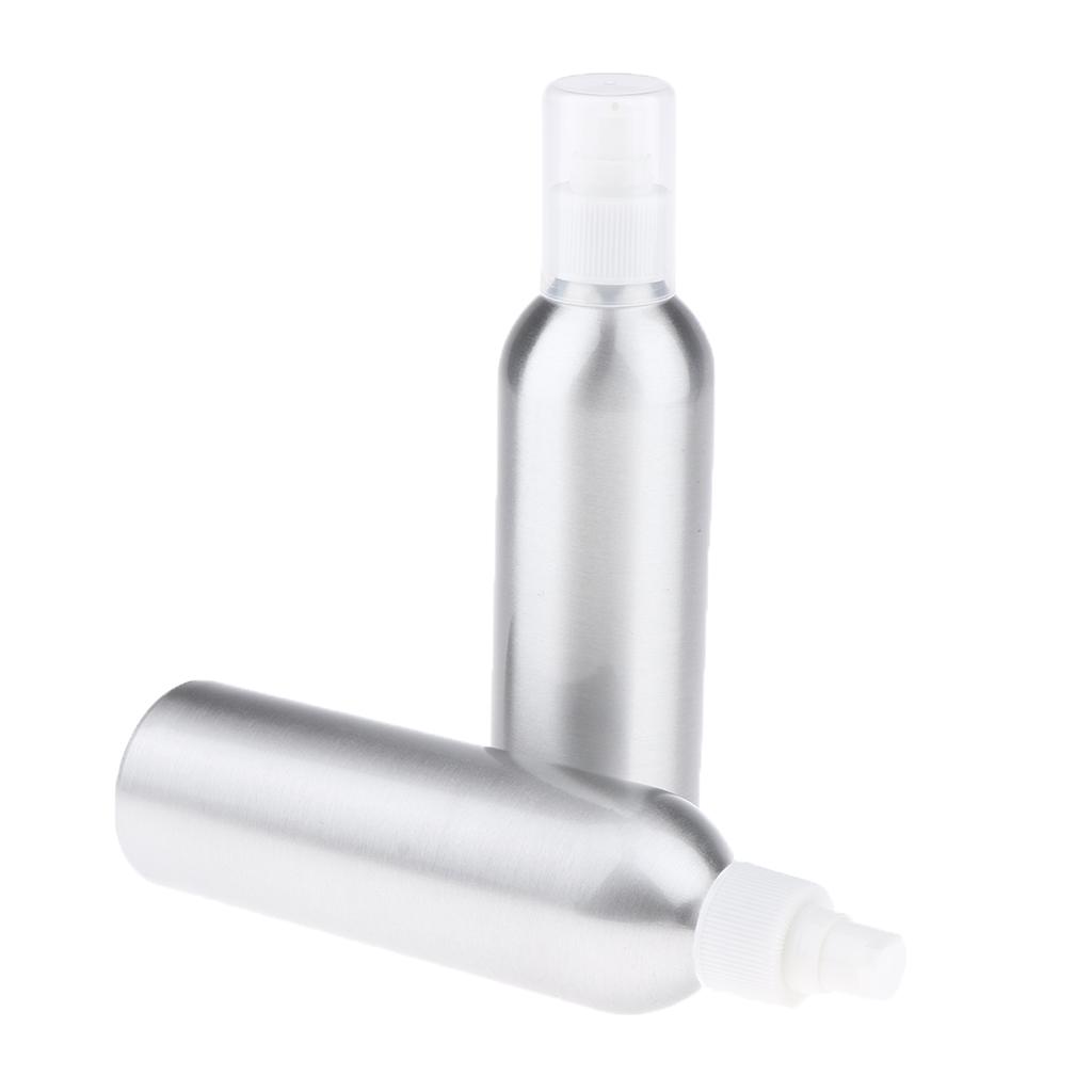 8oz Empty Aluminum Bottle with Pump Containers 2Pcs