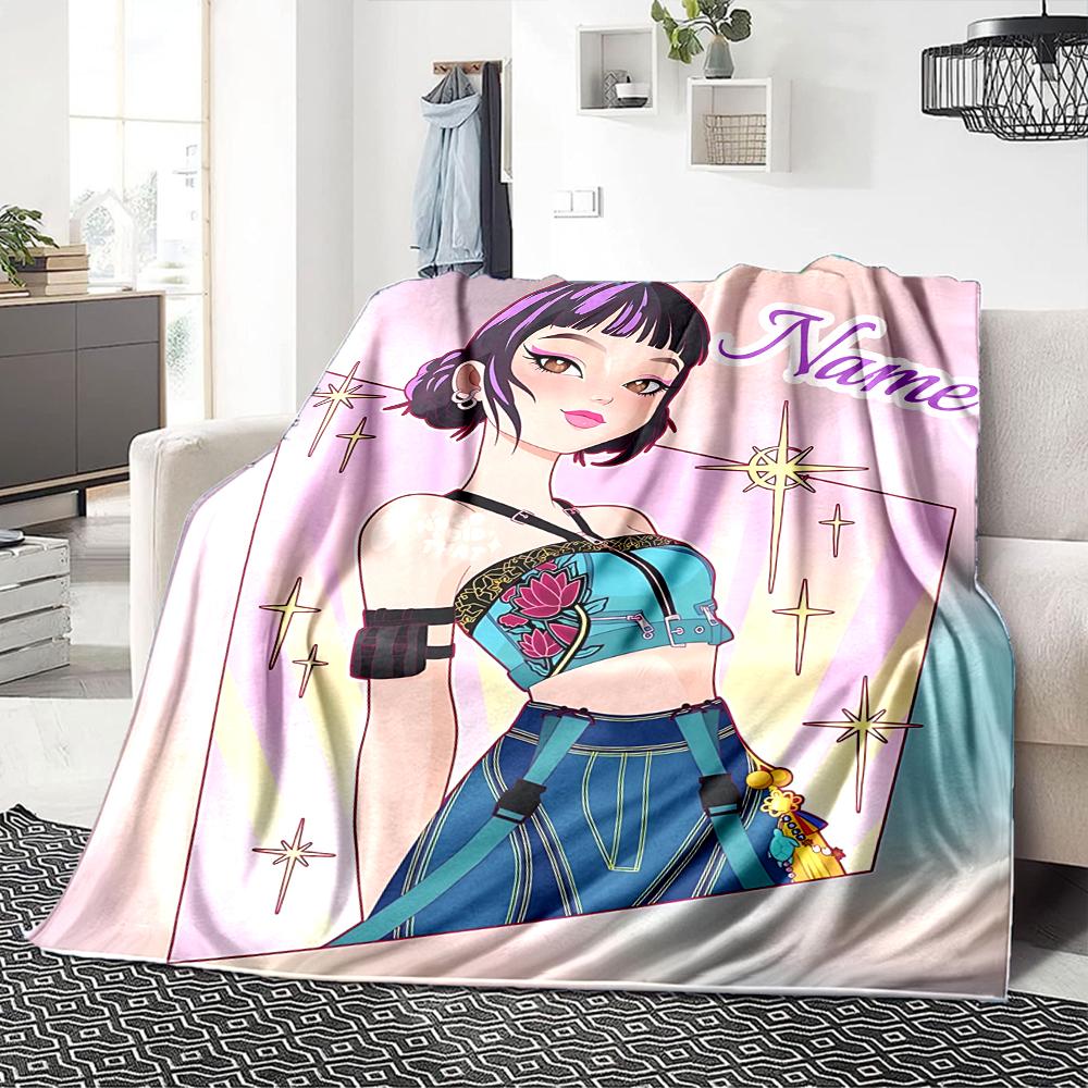 Custom Name Starlit Fashion Journey blanket for Couch & Bed, Plush Cozy Fuzzy Blanket Super Soft & Warm Blankets for Fall and Winter. 0908149