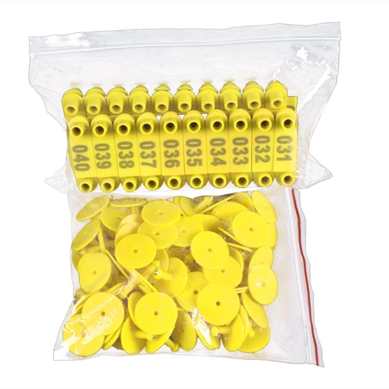 

Бирки для ушей овец с номером One_Piece Номерная табличка для ушей крупного рогатого скота Прямая поставка на ферму для скота жёлтый