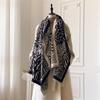 Winter Cashmere Scarf for Women Luxury Warm Shawl Leopard Print Windproof Cape Pashmina Handerchief designer Female Scarf