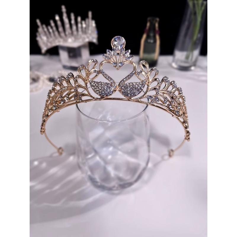 Children's Crown Tiara Girls Performance Catwalk Dress Accessories Princess Girls Birthday Crystal Crown Hair Accessories