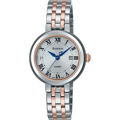 Casio Dámské SHEEN SHS-4530SPGJ-7AJF [Model SHEEN Solar Sapphire] Kulaté hodinky z nerezové oceli