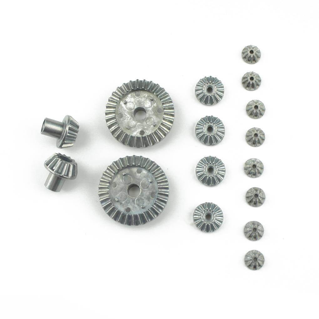 16Pcs/Set Zinc Alloy Differential Driving Gear Remote Control Modification Parts Repairing Replacement for 144001 144002
