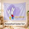 Custom Name Text Tapestry,Simon Super Rabbit Boho Wall Hanging, Decorative Backdrop Tapestry For Room