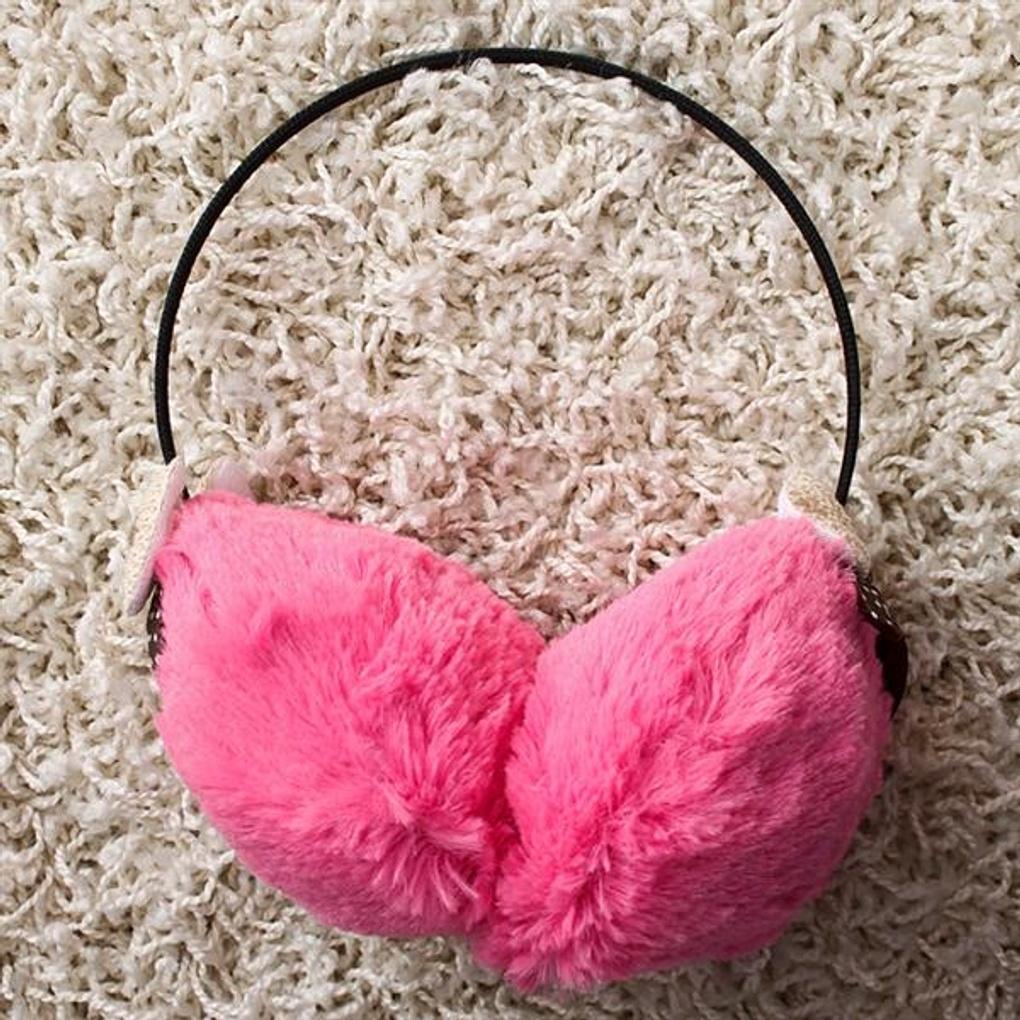 Mongsil Ribbon Earmuffs (Pink)
