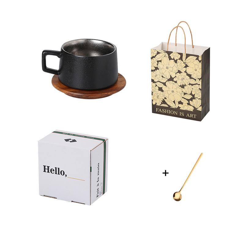 

European vintage ceramic coffee cup gift box with high-grade exquisite cup and saucer set household Japanese mugs small cups 230ml