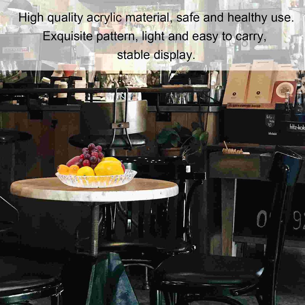Transparent Fruit Plate Dessert Container Storage Holder Cookies Snack KTV Fruits Tray