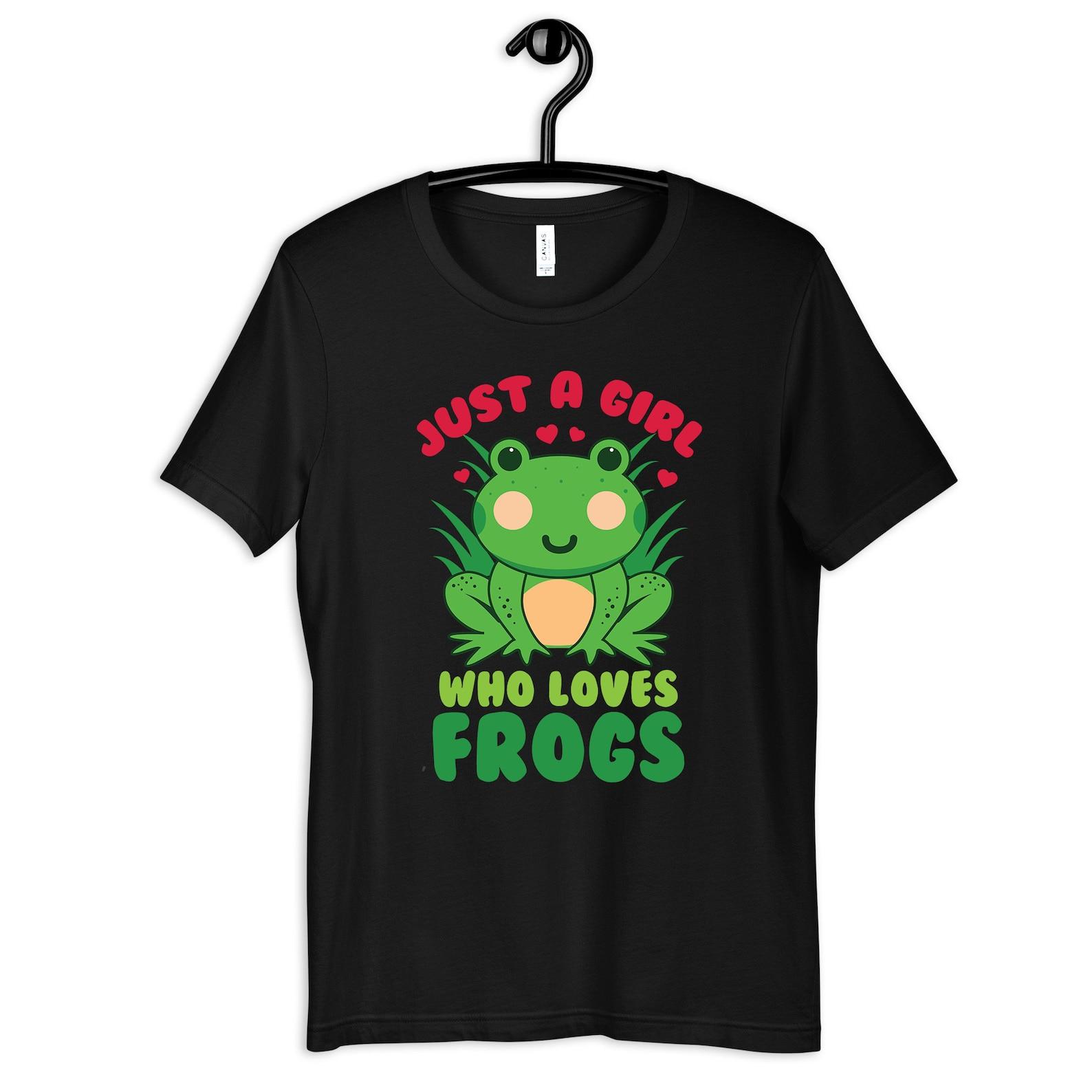 Girl Who Loves Frogs Shirt, Frog Girl Kids Tee, Frogs T-Shirt, T-shirt,T-shirt, T-shirt S