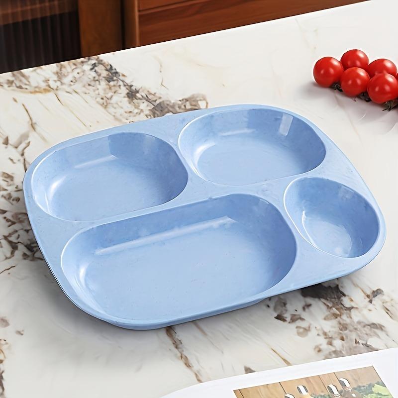 1PC Drop- Divided Plates, Microwave & Dishwasher Safe, Lightweight Plastic Picnic Plates Made of Healthy Materials
