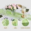 Boho Sheer Chiffon Fabric Table Runner Rustic Romantic Tulle Table Runner for Christmas Wedding Party Birthday Table Decorations