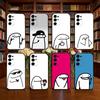 Süße Flork-Kuh-Handyhülle für Samsung S25, S24, S21, S22, S23, S30, Ultra, S20, Plus, Fe, Lite, Note, 10, Schwarze Hülle