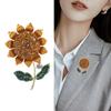 Blucome Femei Ace delicate de floarea-soarelui Broșă drăguță cu stras pentru îmbrăcăminte Insigna Accesorii de bijuterii de lux