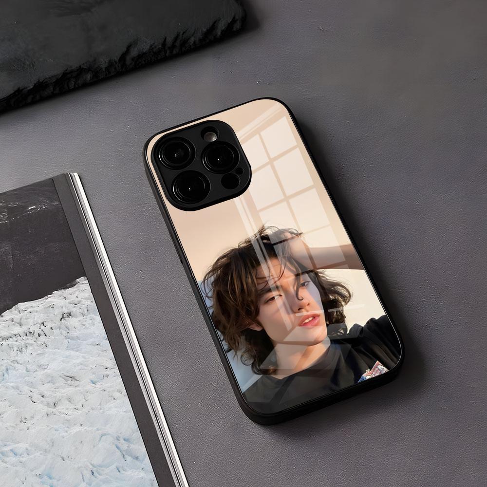 

C-Conan Gray Wishbone Phone Case For IPhone 17 Air 16 E Pro Max 15 14 13 Mini 12 Pro 11 Max Plus Black Glass Cover iPhone 13 Mini