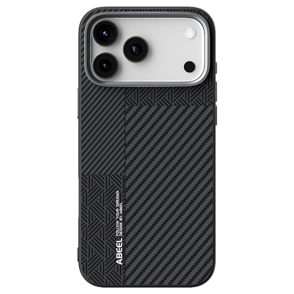 ABEEL For iPhone 17 Pro Max Case PC+TPU+Aluminum Alloy+PU Leather Phone Cover Compatible with MagSafe