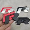 ASRHP1 3D Metal R Line R Logo Front Grill Emblem Car Rear Trunk Sticker For Volkswagen VW R Line Golf 4 5 6 7 Touran Polo Accessories