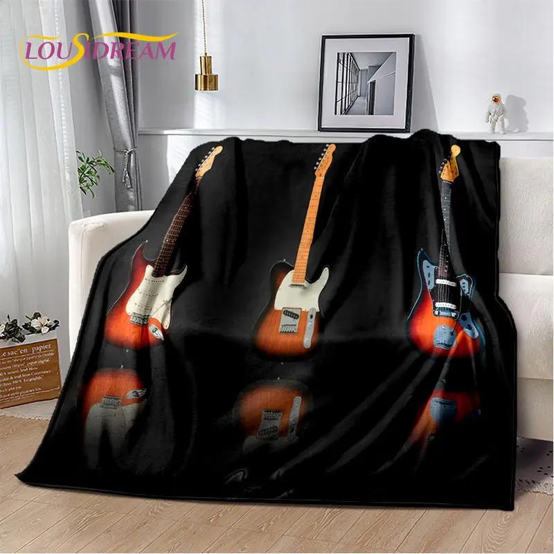 Classical Guitar Electric Guitar Soft Plush Blanket,Flannel Blanket Throw Blanket for Living Room Bedroom Bed Sofa Picnic Cover