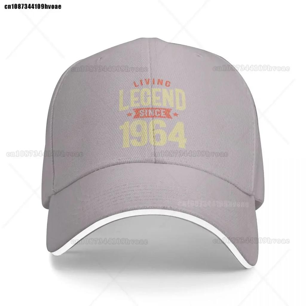 Baseballkappen 60 Jahre Lebende Legende 1964 60. Geburtstag Vielseitig Für Männer Frauen Trucker-Kappe Kopfbedeckung Verstellbar