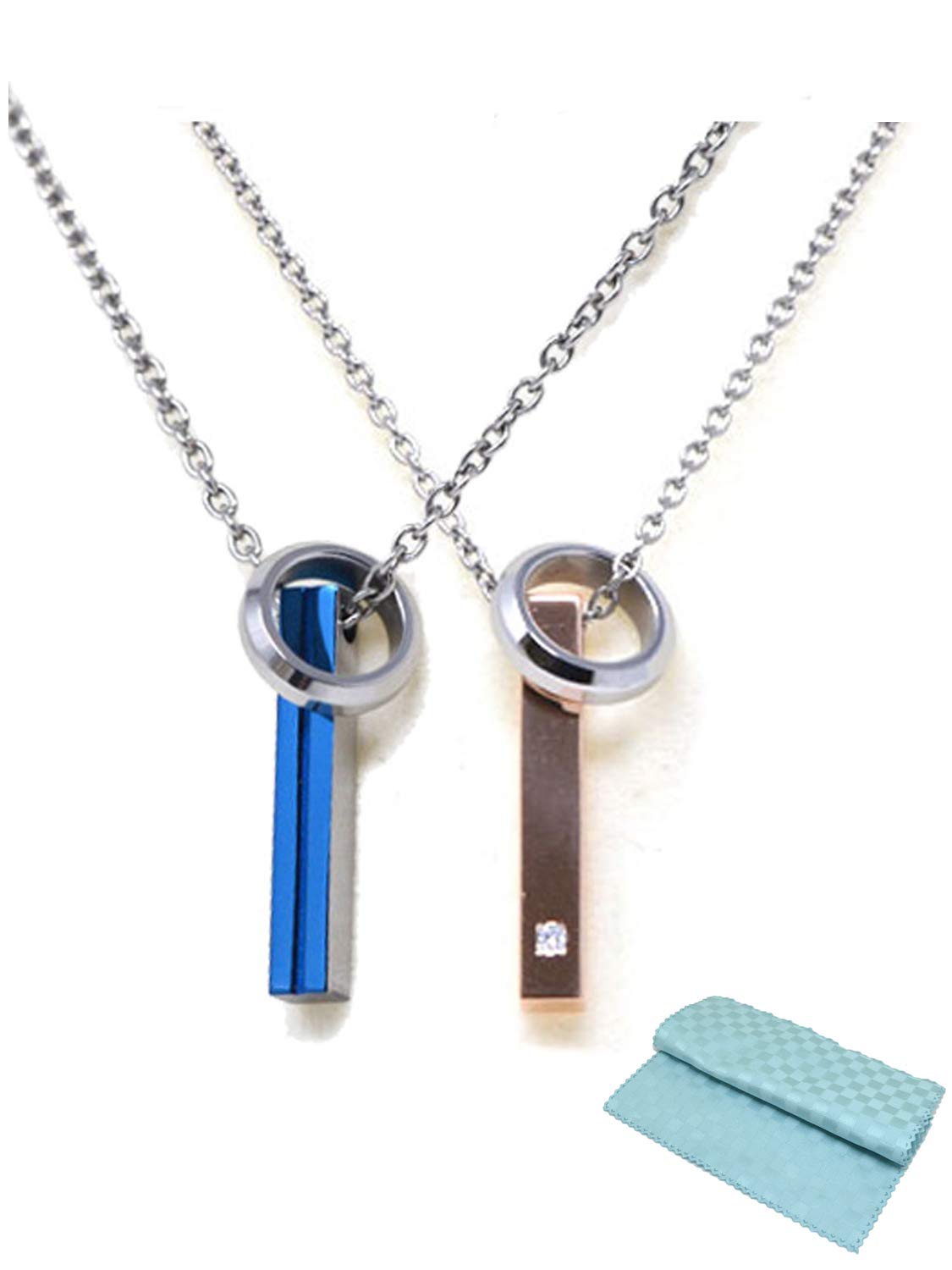 

phiten Fefe Титановое ожерелье Phiten Парный 45 46 Синий Бриллиант Розовый Набор из 2 штук и Ювелирная полировка Kotobuki [Fefe] fe-fe Мужское Женское Женское Мужское