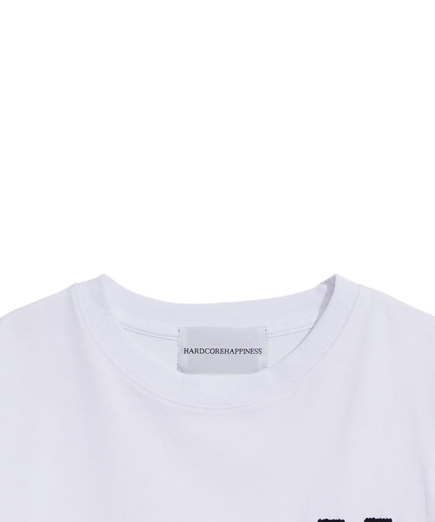 HARDCORE HAPPINESS Hch Embroidered Crop T-Shirt_White