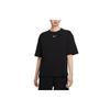 (WMNS) Nike Sportswear Swoosh Oversized T-shirt Asia Sizing 'Black White' Women's HJ3947-010