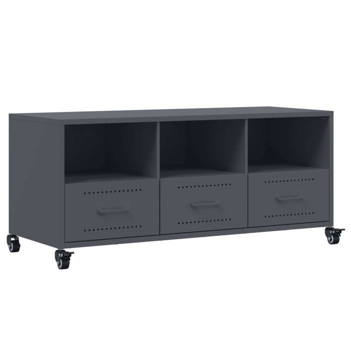 VidaXL TV Stand, Television Cabinet with Drawers and Shelves, TV Support with Living Room Storage, Anthracite 846694