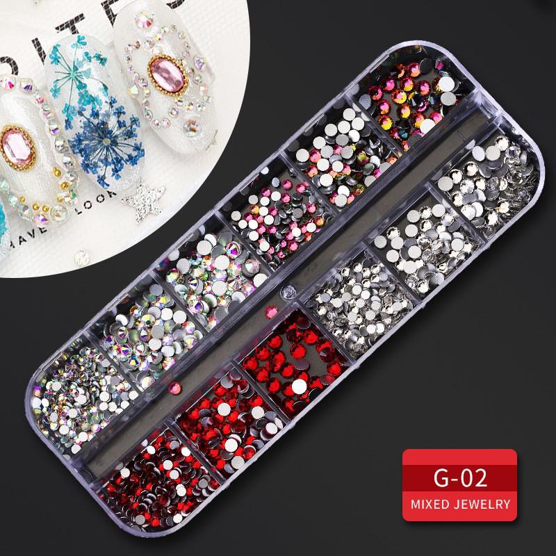 60 Nail Art Accessories: Rhinestones, Pearls, Rivets & Alloy Designs