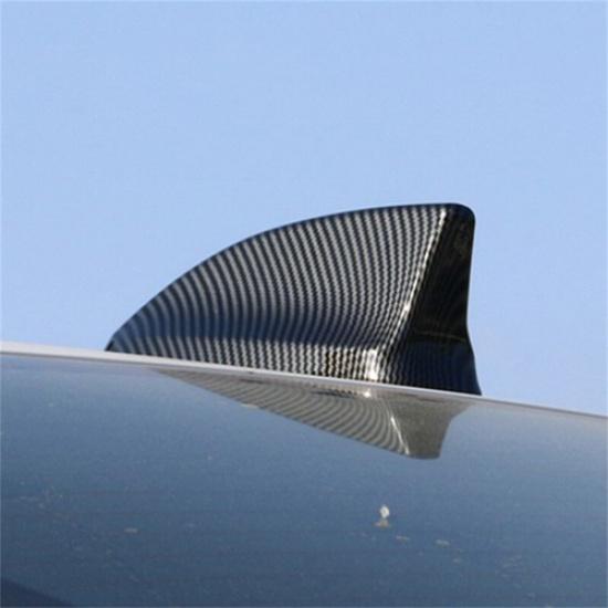 ABS Carbon Fiber Look Shark Fin Antenna Cover Case For Honda Civic 11th -24