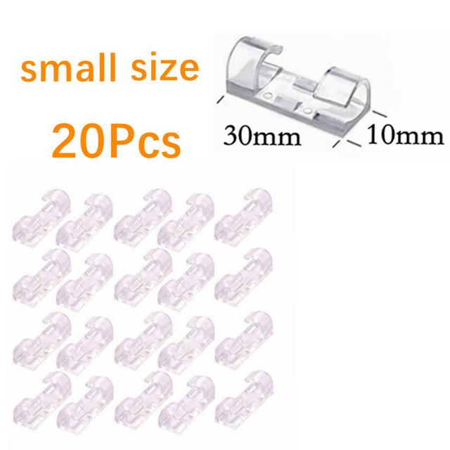 Data Cable Fixing Clamp Self Adhesive Wire Manager Usb Charger Cord Organizer Telephone Line Winder Retainer Clip Cable