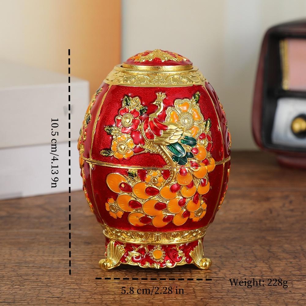 Automatic Push-type Toothpick Box Alloy Enameled Peacock Toothpick Organizer Holder Display Party Desktop Decoration Unique Gift