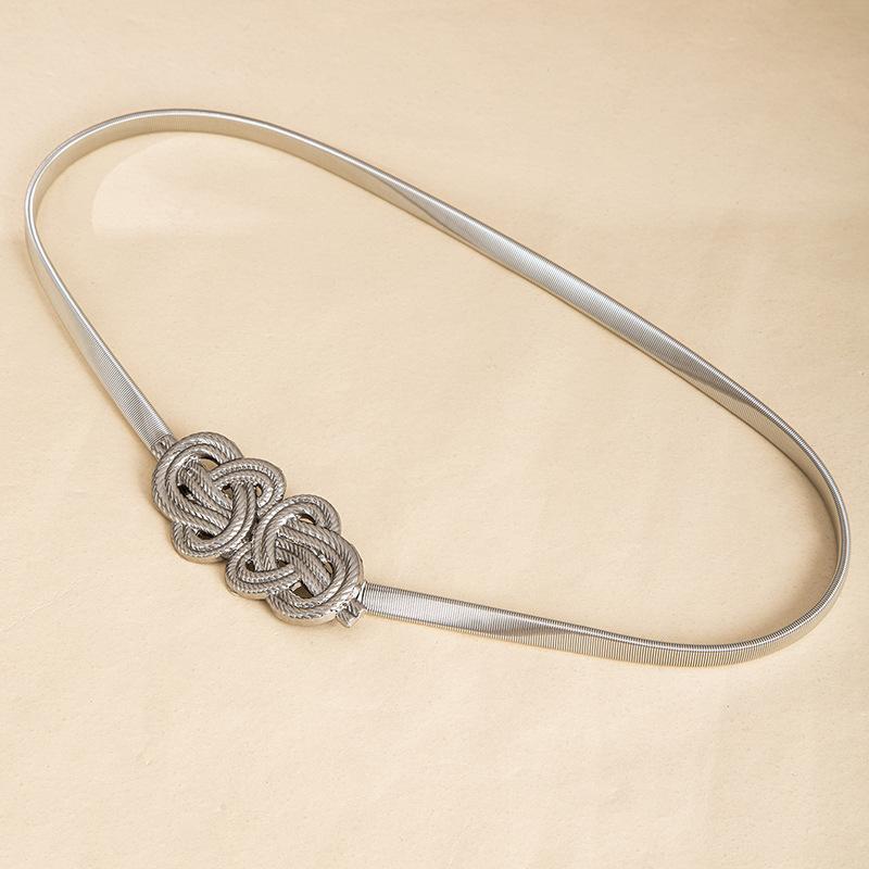 Wind Metal Belt Elastic Elastic Waist Chain Women'S Fashion Versatile Spring Dress Shirt Sweater Waist Seal