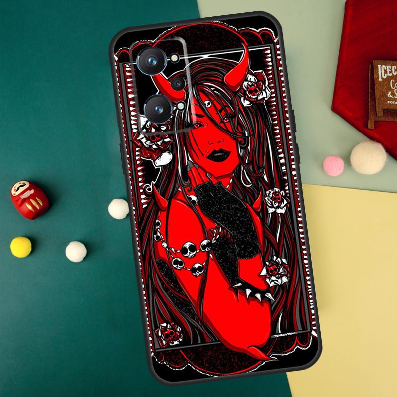 Devil Woman For Realme GT7 Pro 15 13 10 11 12 14 Pro Plus C55 C71 C75 C67 C63 C61 C53 C35 C65 GT6 Case