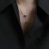 PANJBJ 925 Sterling Silver Line Necklace for Women Girl Fashion Concise  Individuality Jewelry Birthday Gift Dropshipping